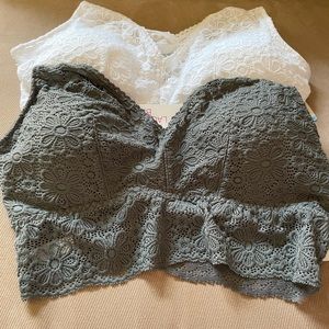 2 pack lace plunge bralette